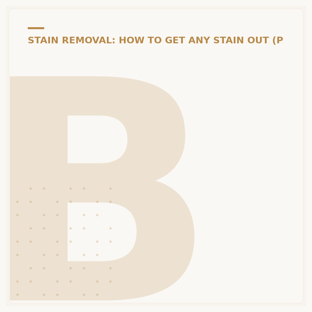 Bleach Stain Remover: Tackle Stubborn Marks Effectively