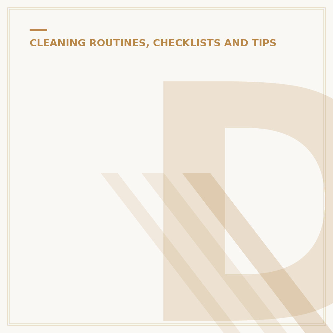 Daily Weekly Monthly Cleaning Schedule for Your Home