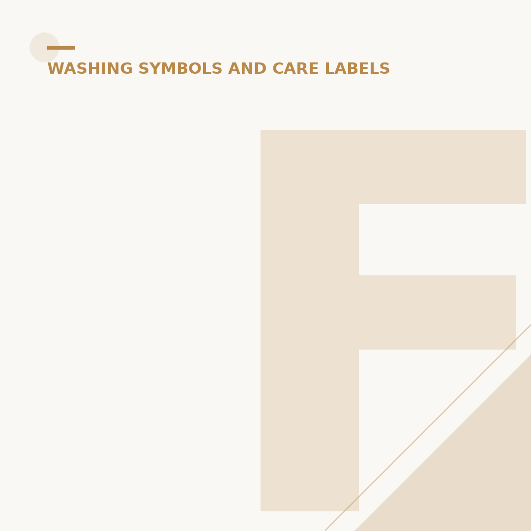 Fabric Care Washing Symbols Explained