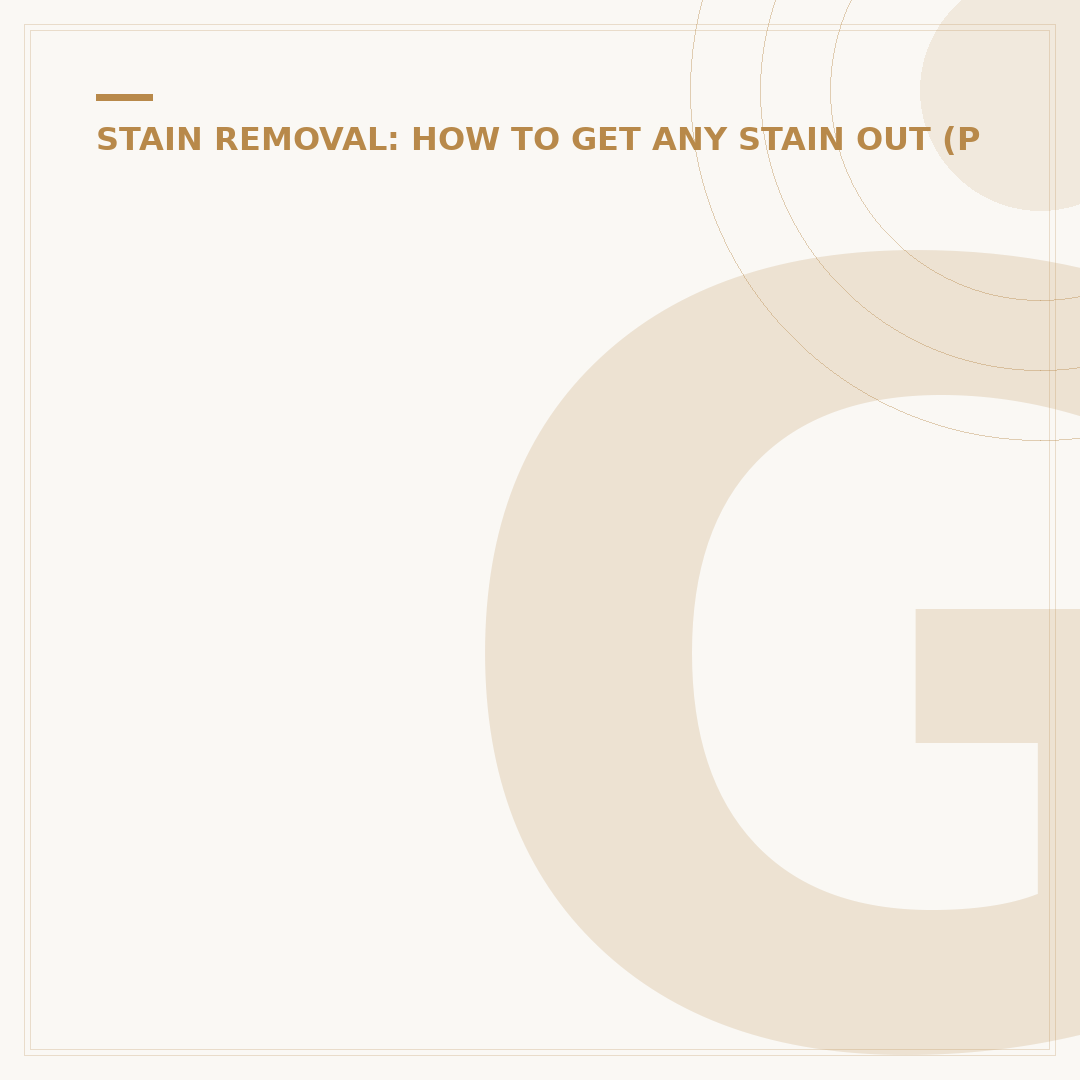 Garment Stain Remover: Effective Solutions for Fabric Marks