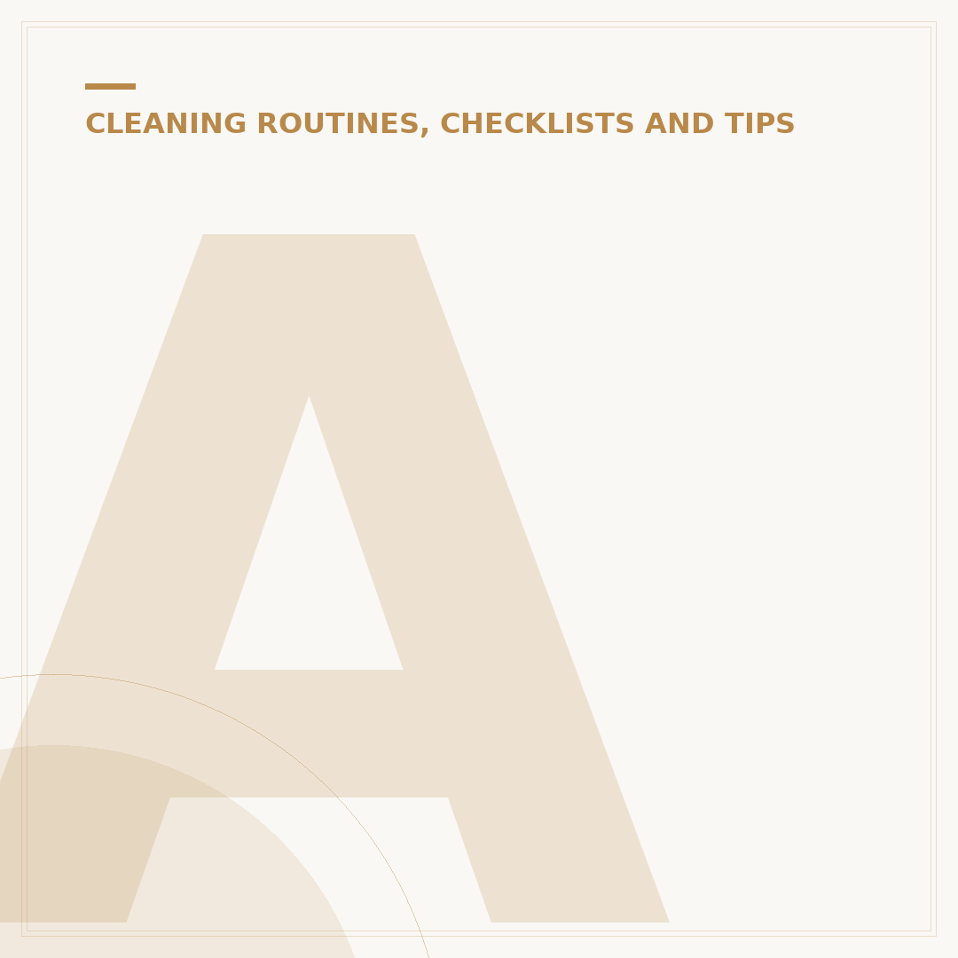 A House Cleaning Routine: Organisation and Efficiency
