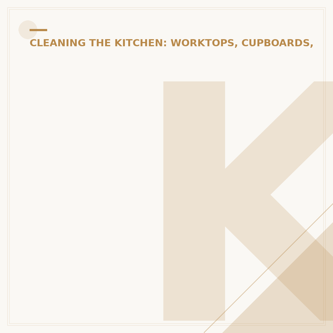 Kitchen Worktop Cleaner: Types and Use
