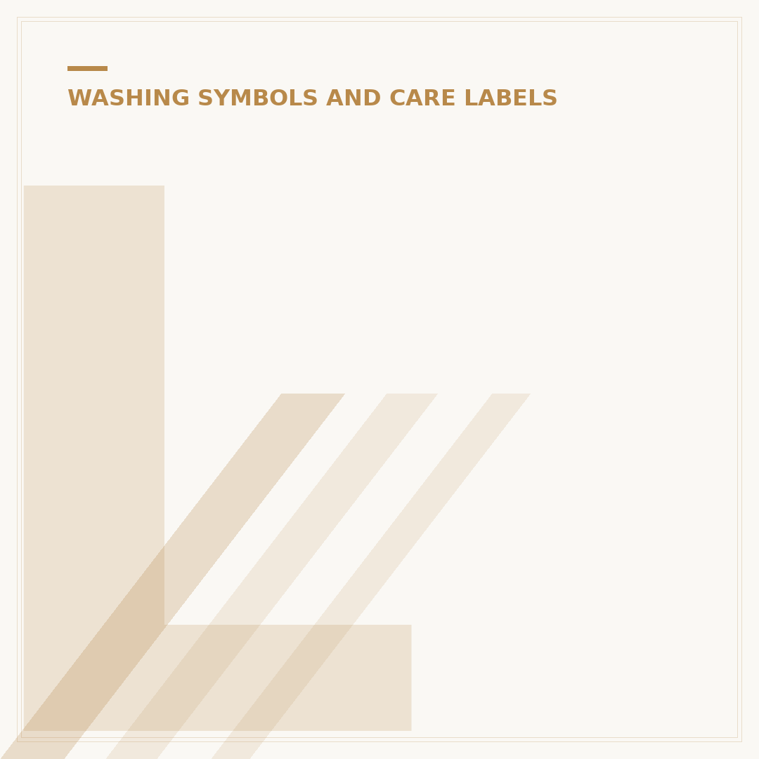 Laundry Care Symbols Chart Explained