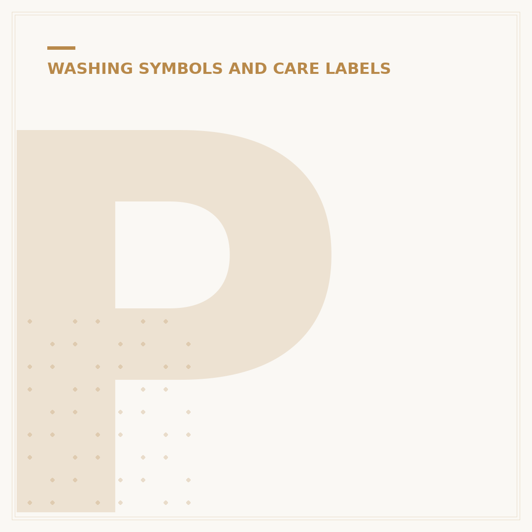 Pillow Care Labels: Understanding Washing Symbols