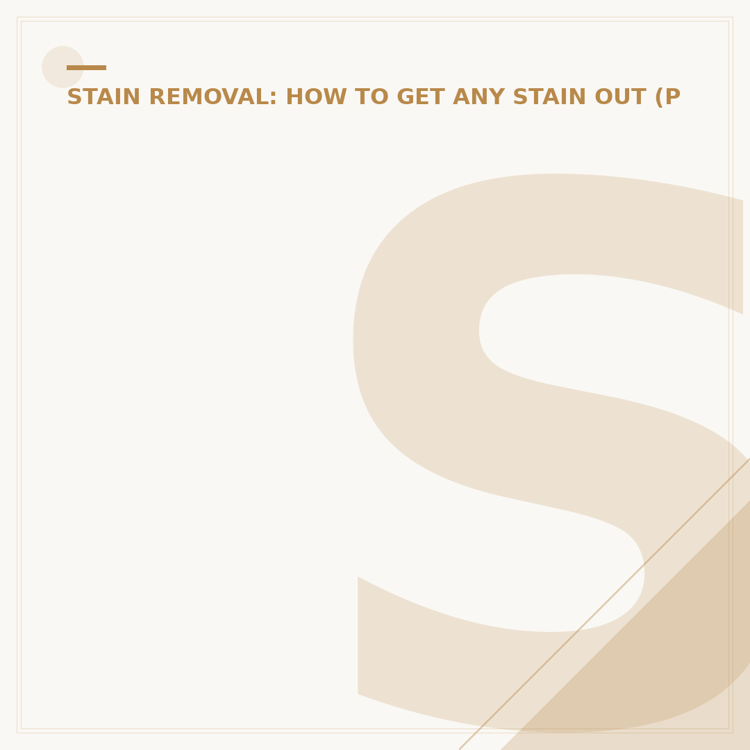 Stains at Train Stations: Removal and Prevention