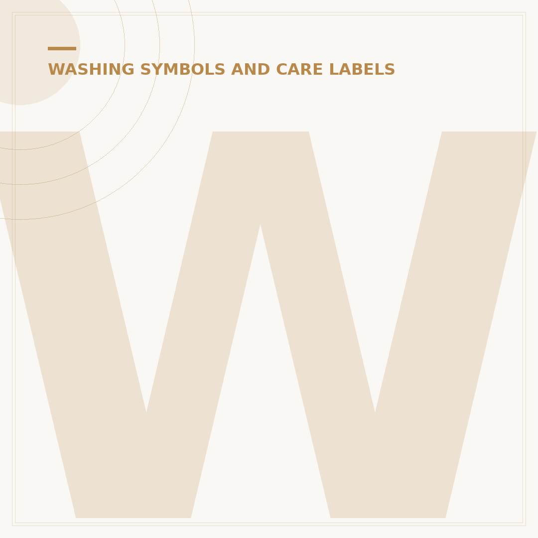 Washing Instructions Icons