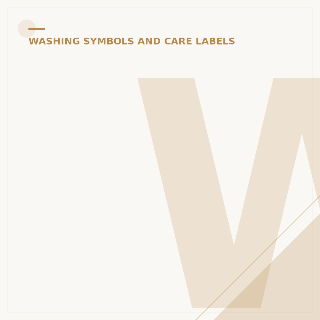 Washing Machine Symbols on Clothes