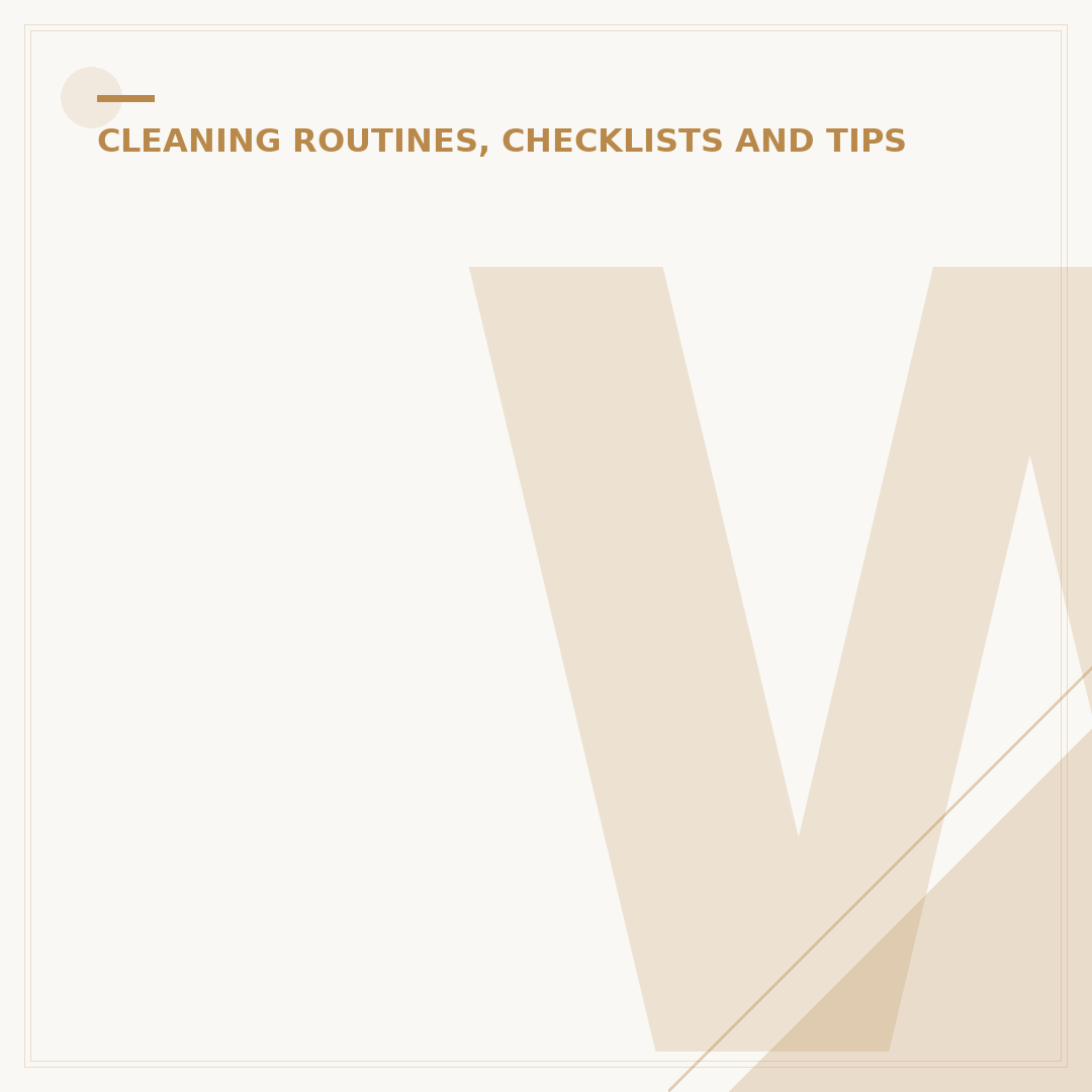 Weekly Cleaning Schedule