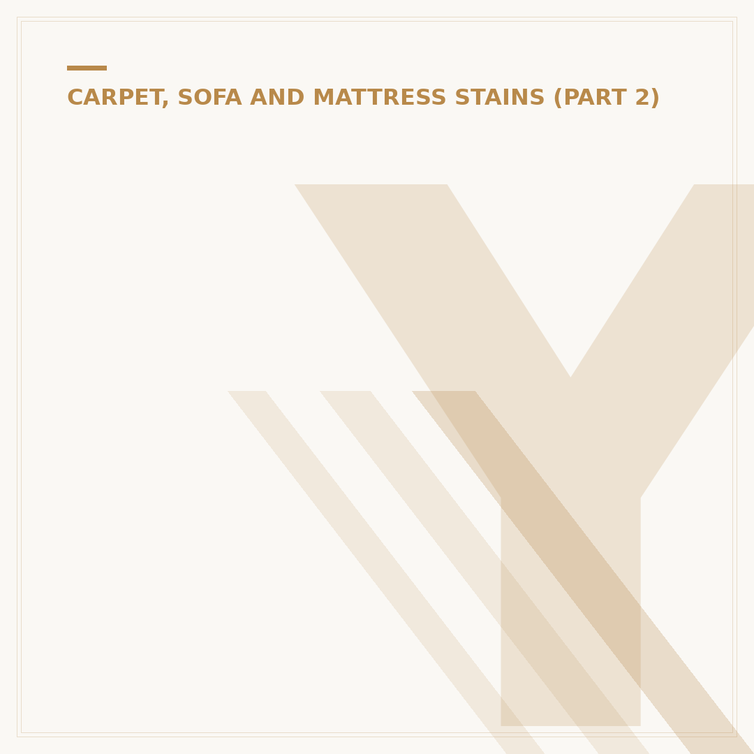 Yellow Stains on Mattress: Causes and Removal