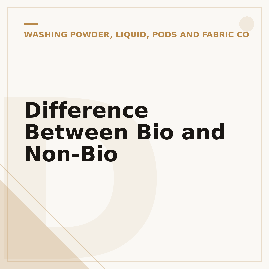 Difference Between Bio and Non-Bio