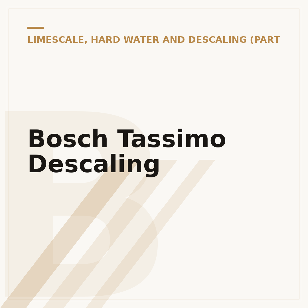 Bosch Tassimo Descaling