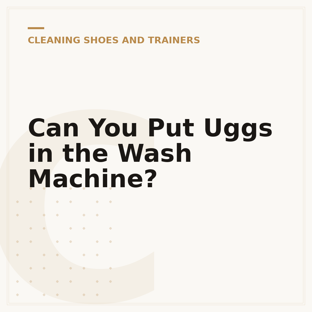 Can You Put Uggs in the Wash Machine?