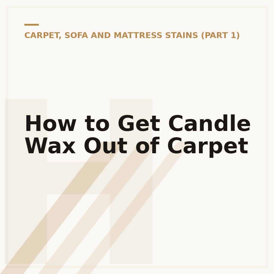 How to Get Candle Wax Out of Carpet