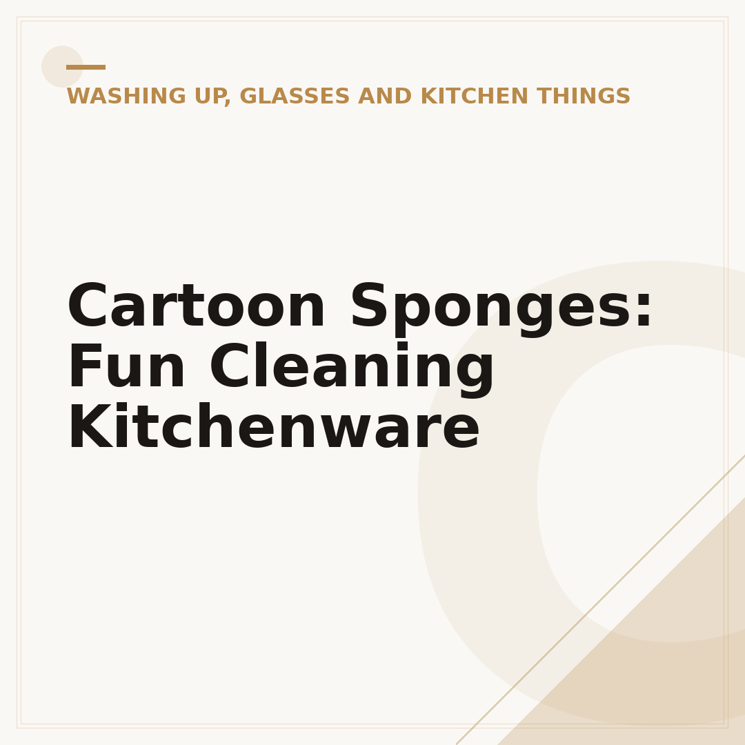 Cartoon Sponges: Fun Cleaning Kitchenware