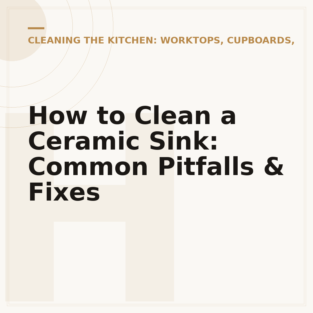 How to Clean a Ceramic Sink: Common Pitfalls & Fixes