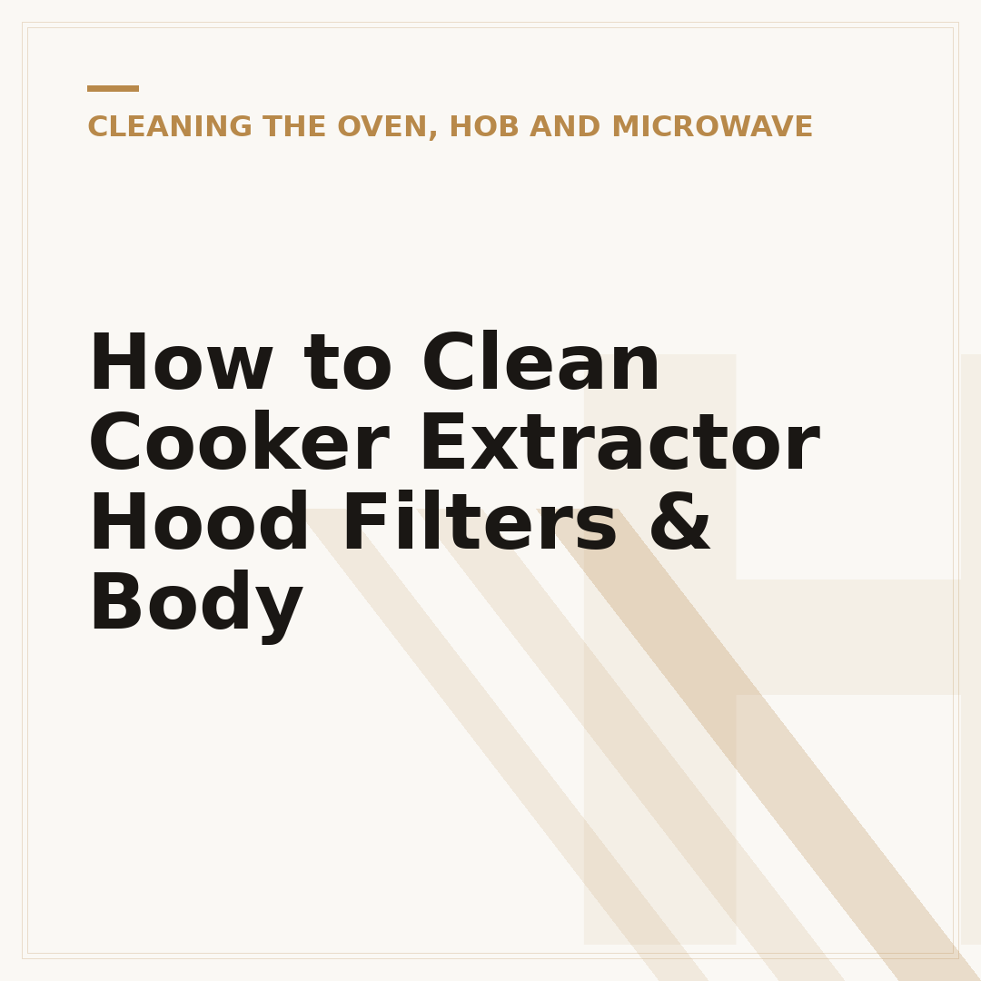 How to Clean Cooker Extractor Hood Filters & Body