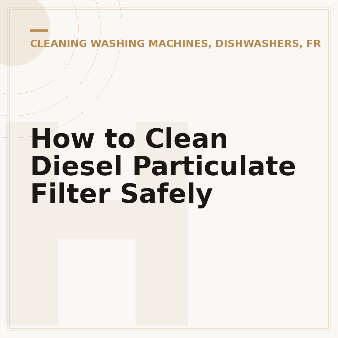 How to Clean Diesel Particulate Filter Safely