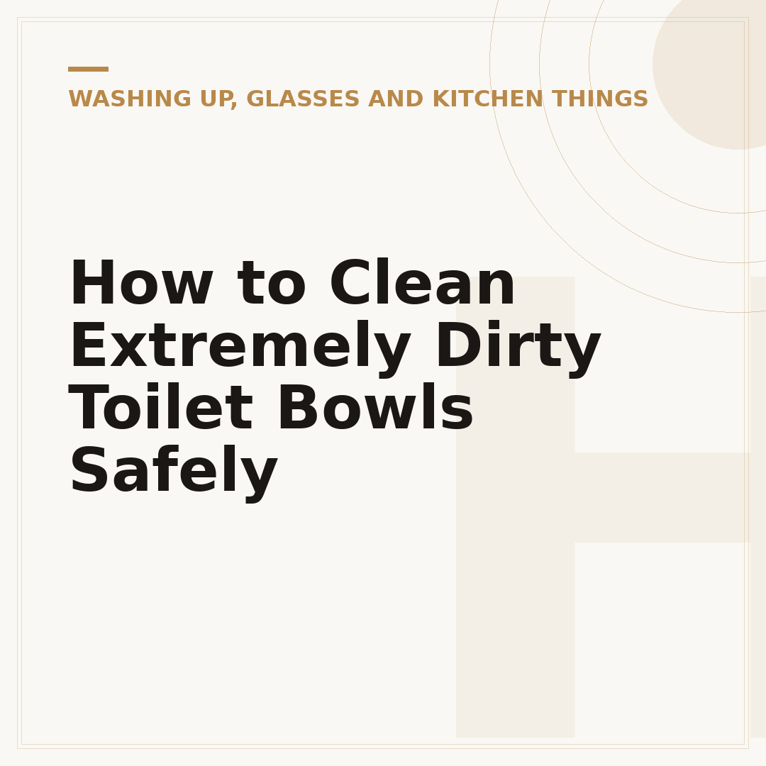 How to Clean Extremely Dirty Toilet Bowls Safely