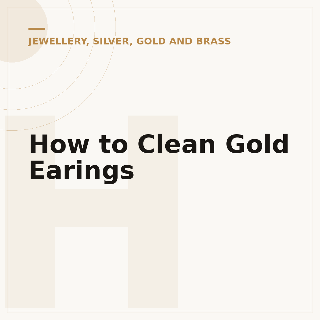 How to Clean Gold Earings