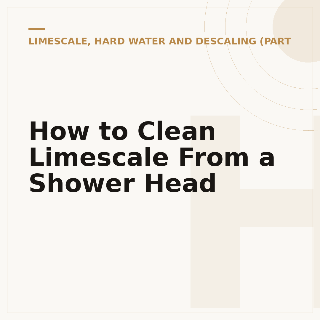 How to Clean Limescale From a Shower Head