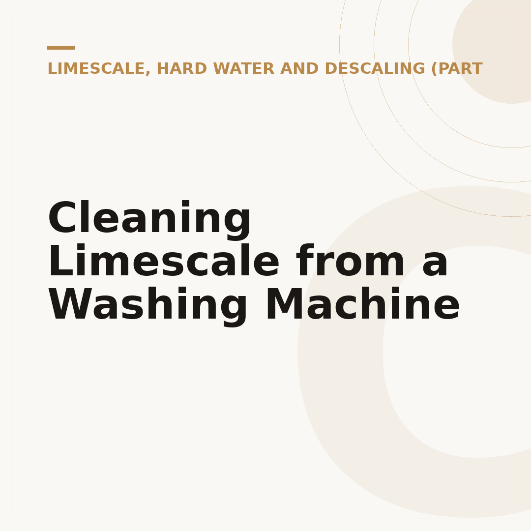 Cleaning Limescale from a Washing Machine