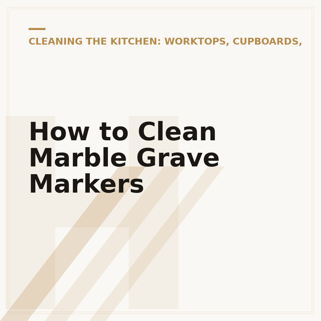 How to Clean Marble Grave Markers