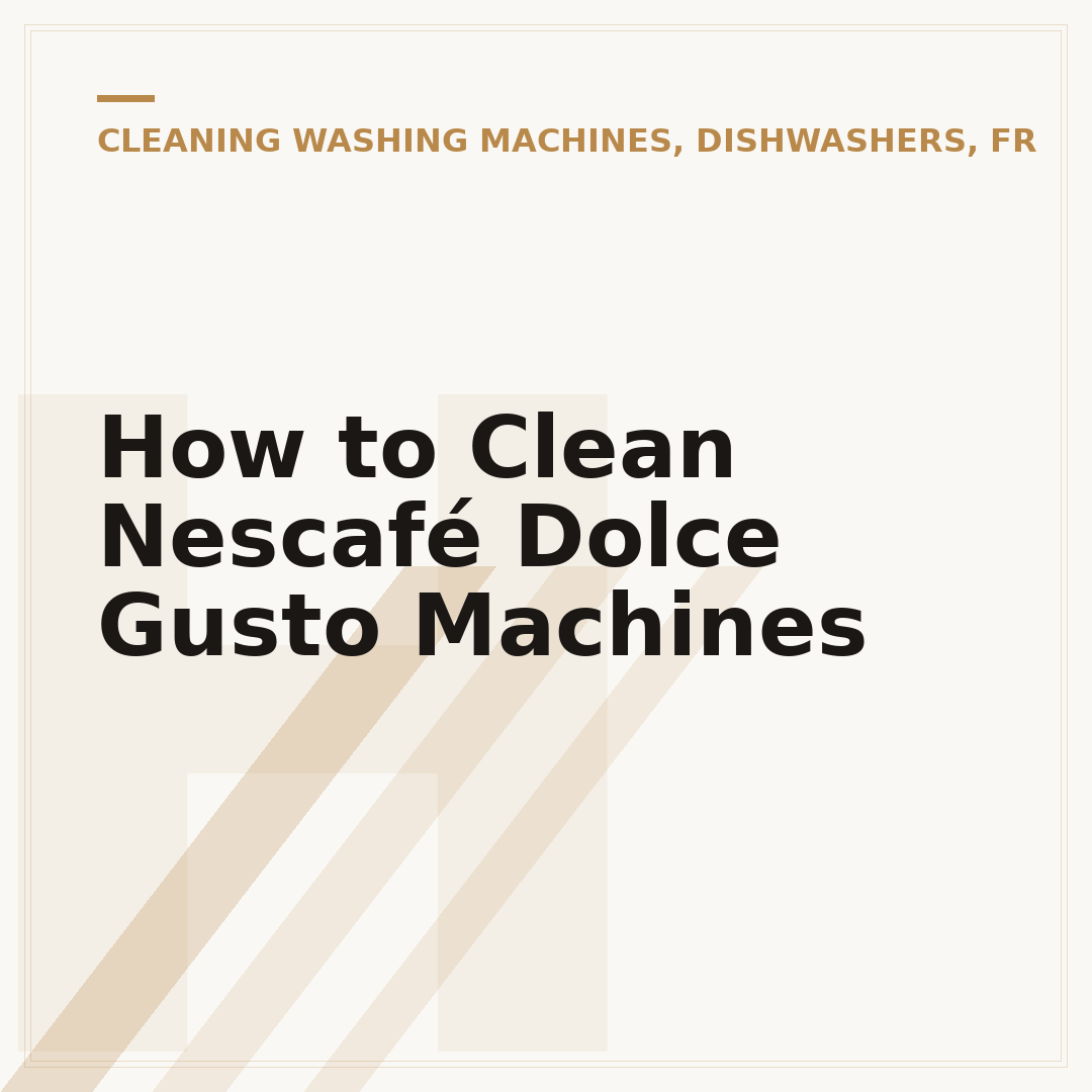 How to Clean Nescafé Dolce Gusto Machines