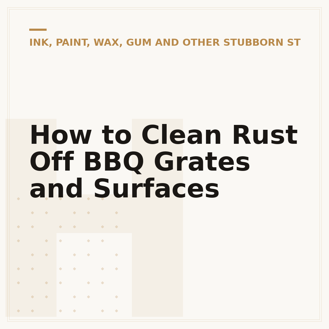 How to Clean Rust Off BBQ Grates and Surfaces