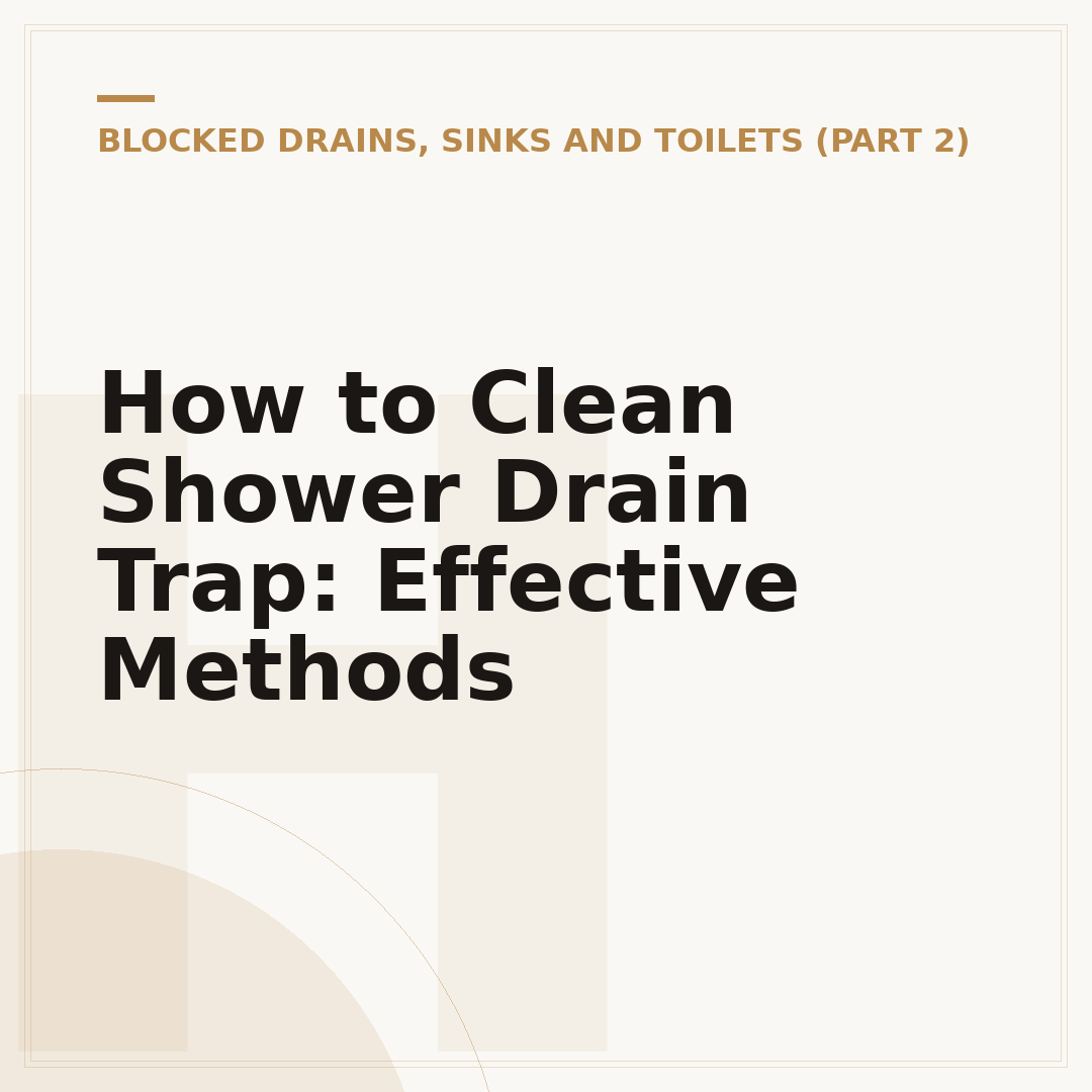 How to Clean Shower Drain Trap: Effective Methods