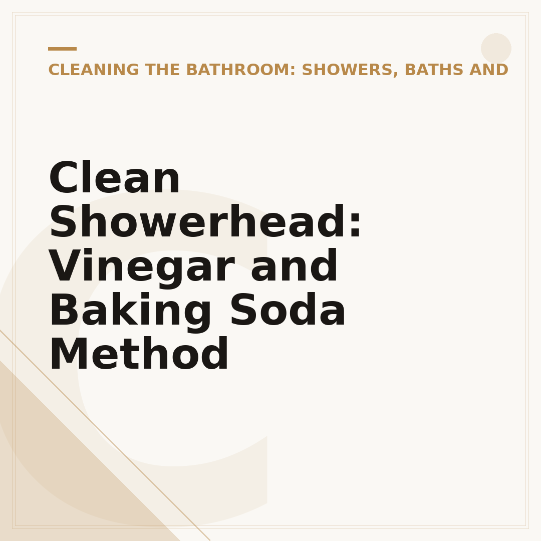 Clean Showerhead: Vinegar and Baking Soda Method