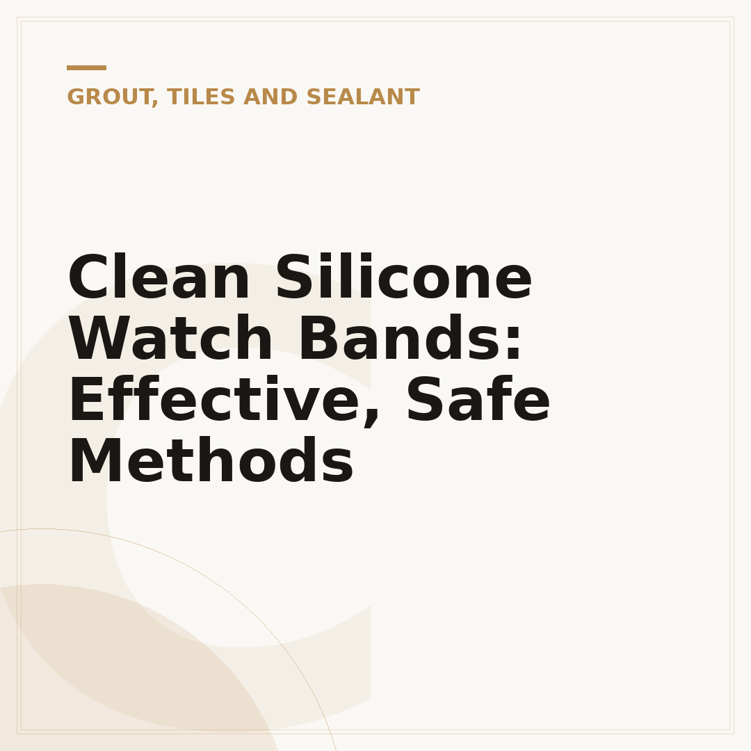 Clean Silicone Watch Bands: Effective, Safe Methods