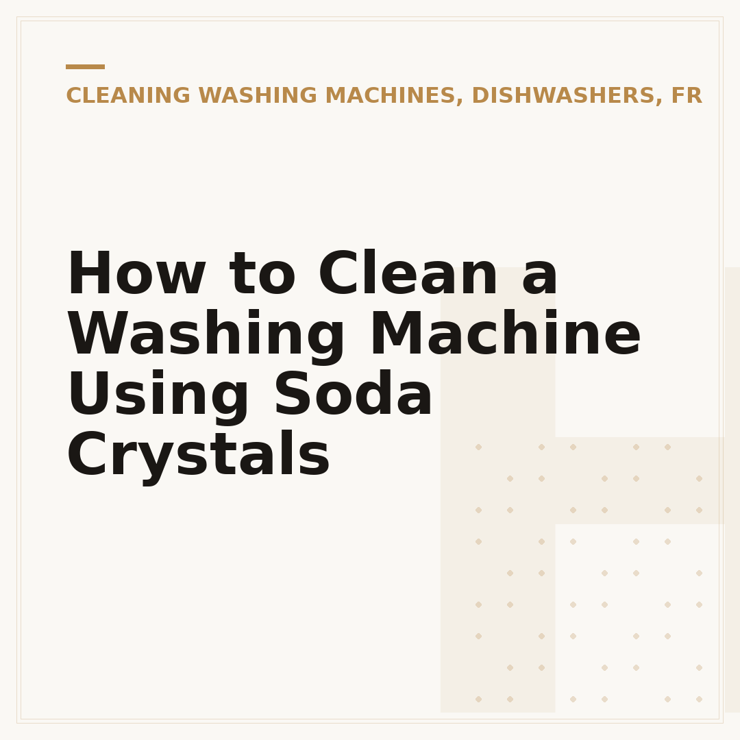 How to Clean a Washing Machine Using Soda Crystals