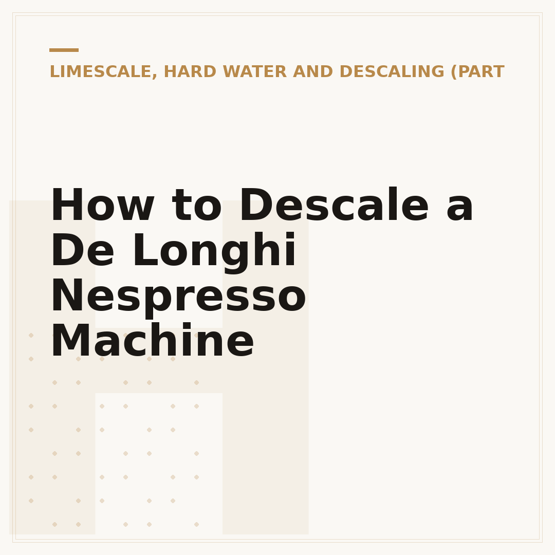 How to Descale a De Longhi Nespresso Machine