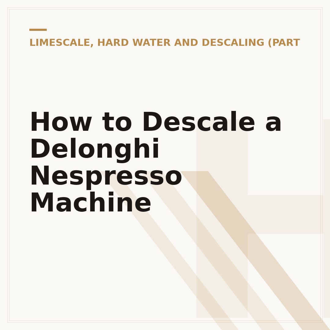 How to Descale a Delonghi Nespresso Machine