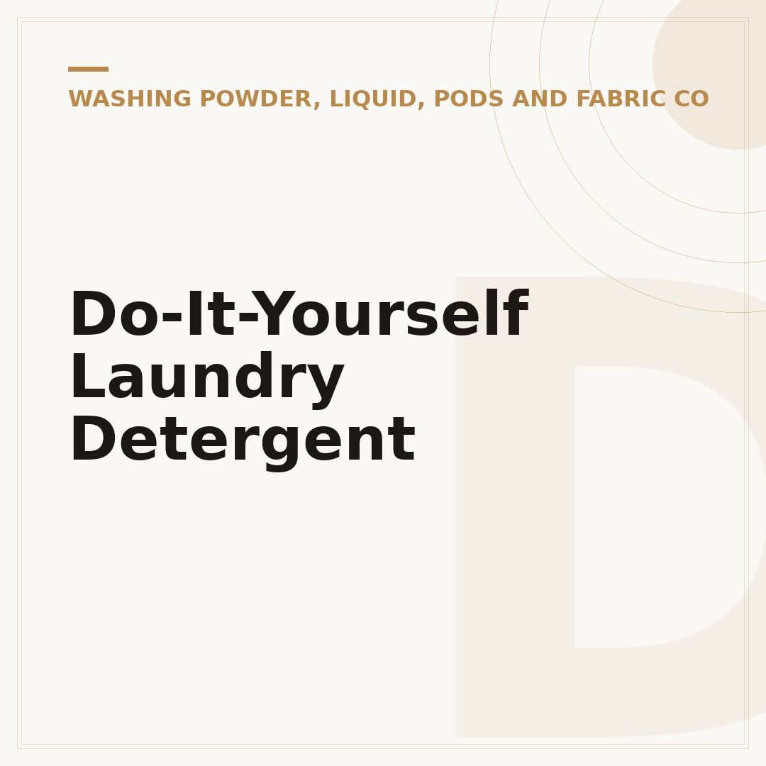 Do-It-Yourself Laundry Detergent
