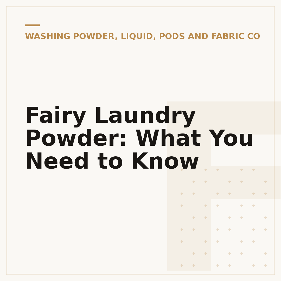 Fairy Laundry Powder: What You Need to Know