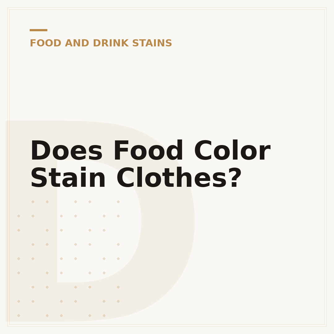 Does Food Color Stain Clothes?