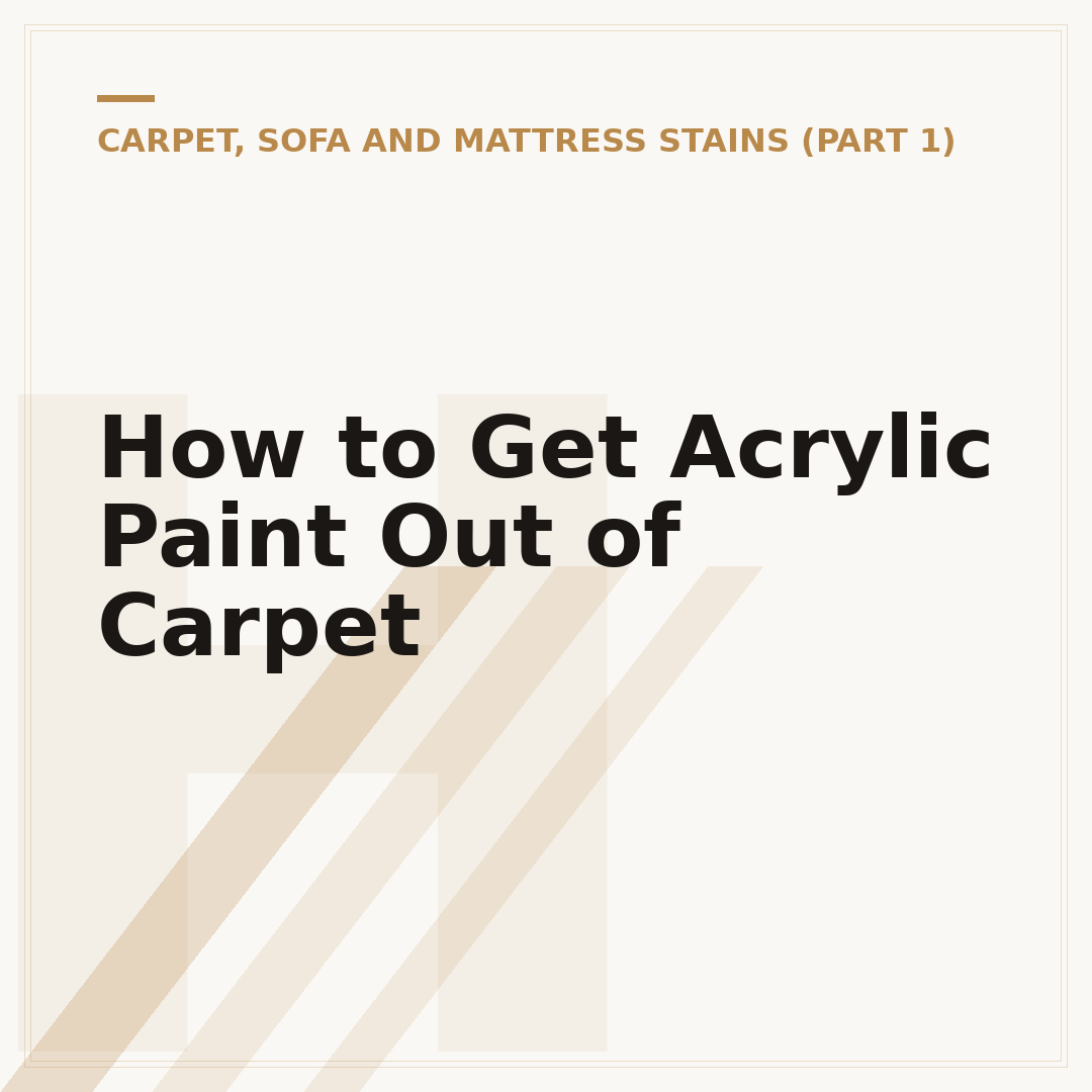 How to Get Acrylic Paint Out of Carpet