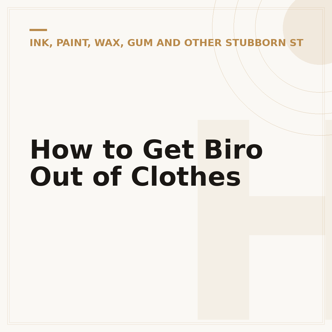 How to Get Biro Out of Clothes