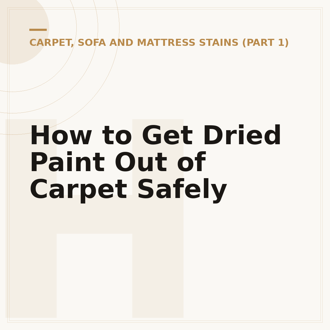 How to Get Dried Paint Out of Carpet Safely