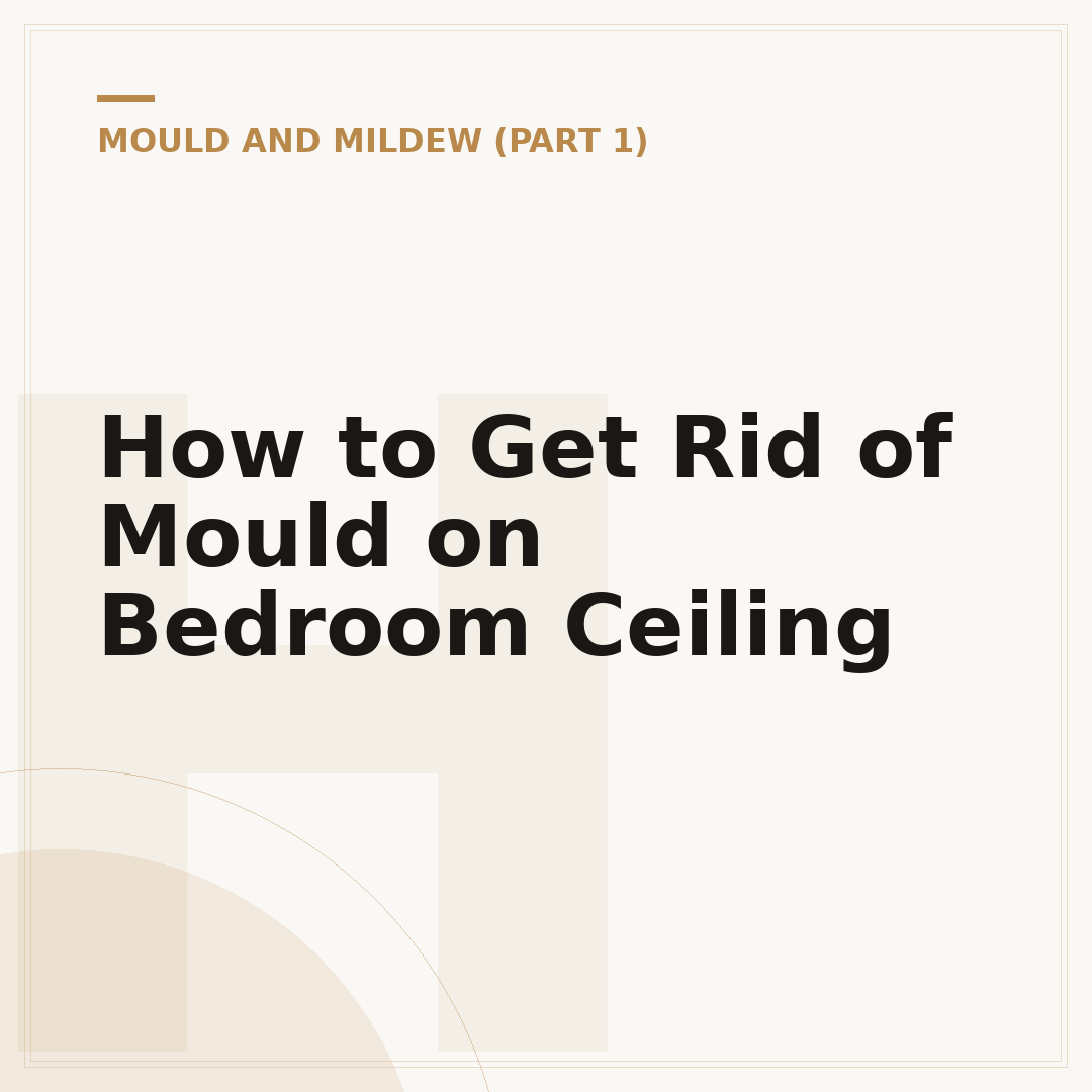 How to Get Rid of Mould on Bedroom Ceiling
