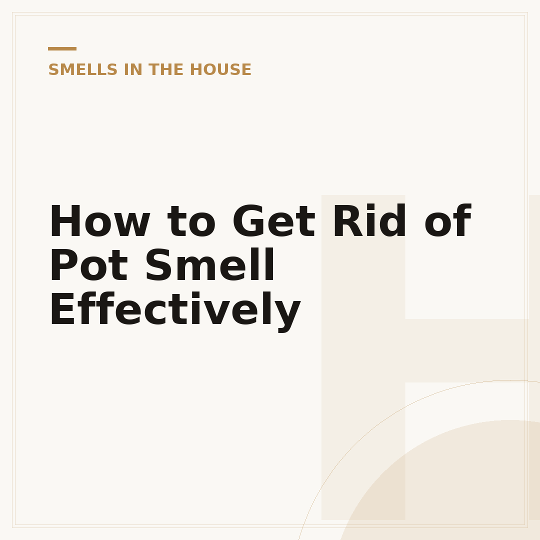 How to Get Rid of Pot Smell Effectively