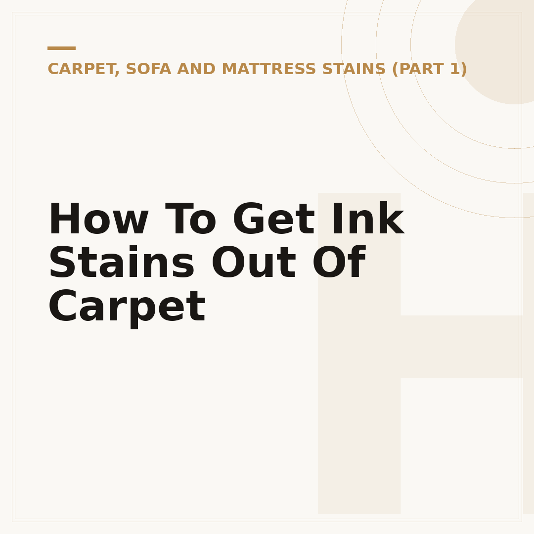 How To Get Ink Stains Out Of Carpet