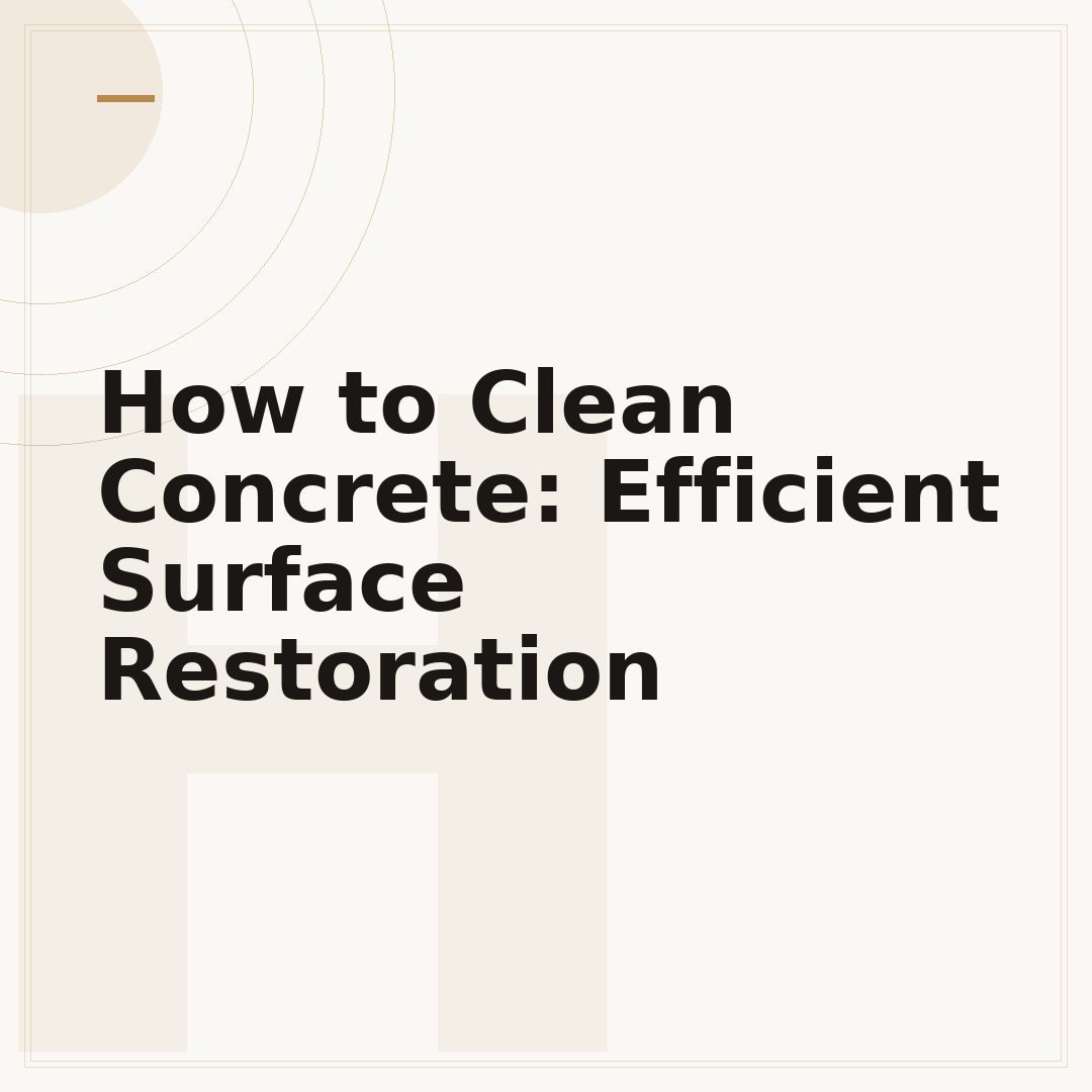 How to Clean Concrete: Efficient Surface Restoration