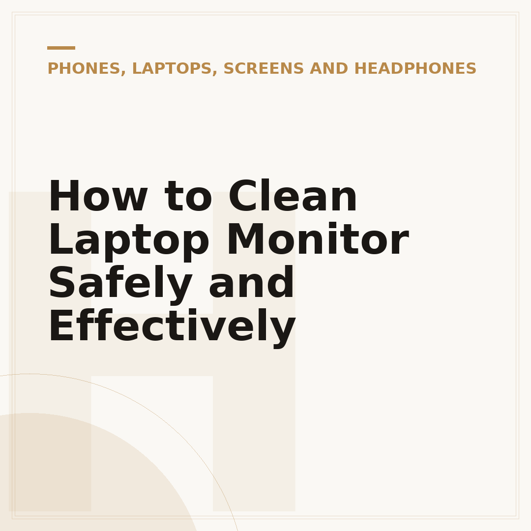 How to Clean Laptop Monitor Safely and Effectively
