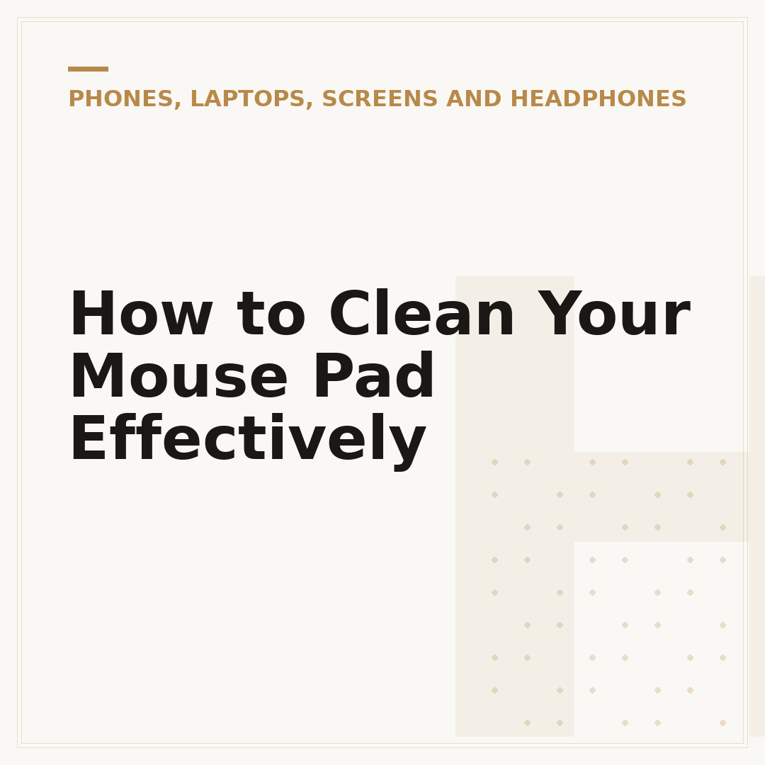 How to Clean Your Mouse Pad Effectively