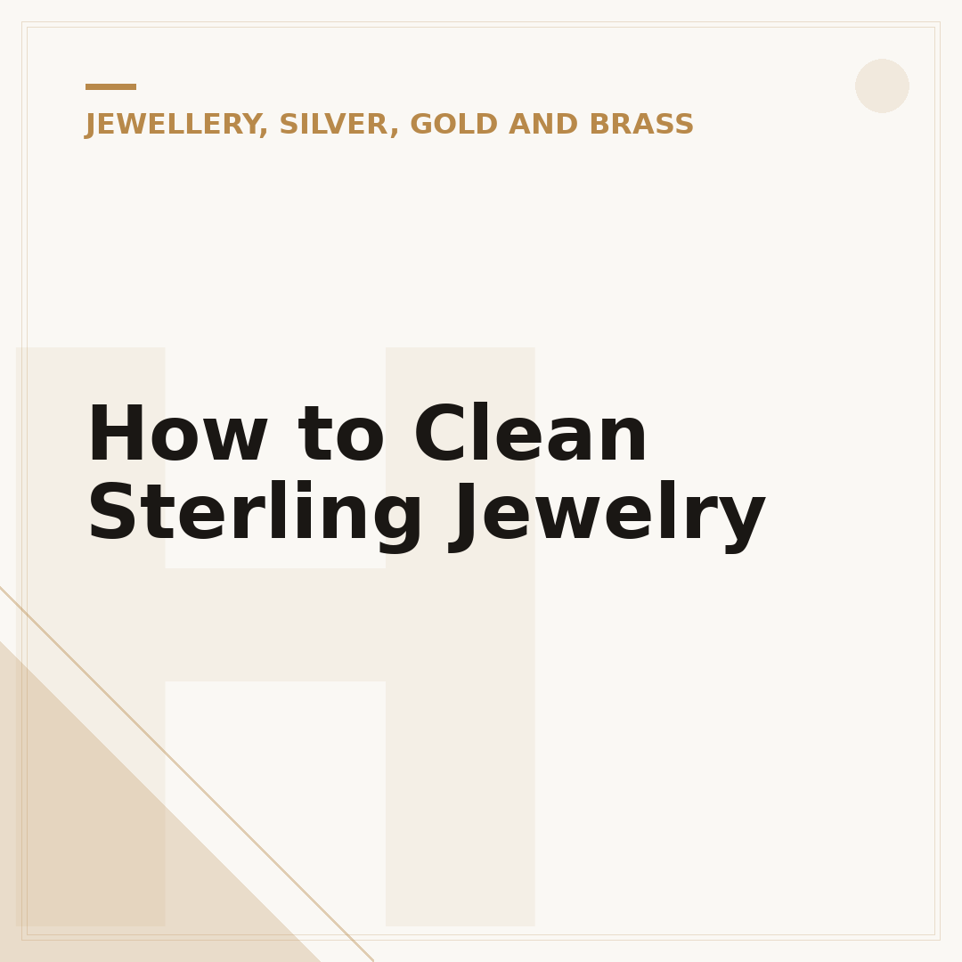 How to Clean Sterling Jewelry