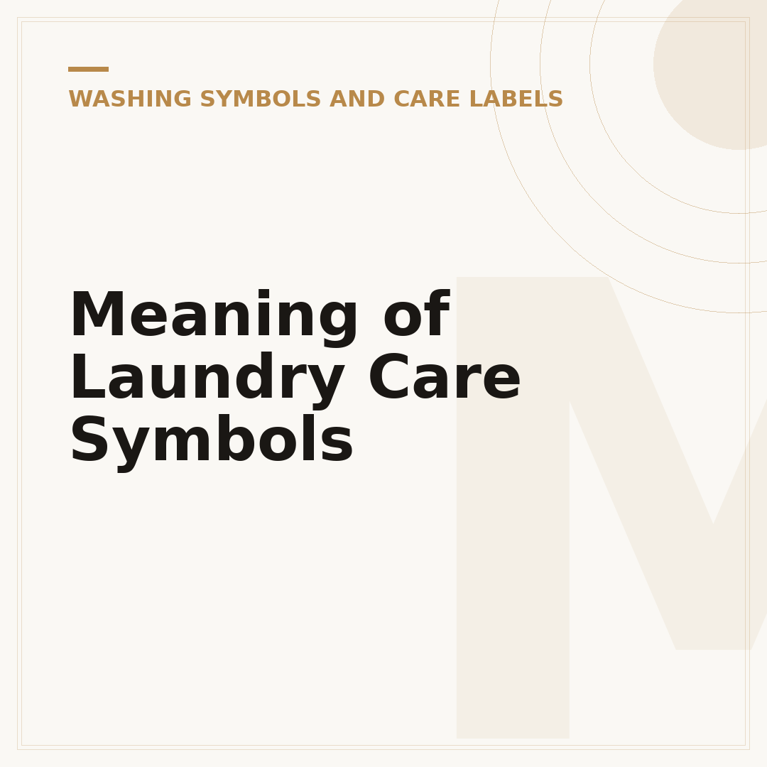 Meaning of Laundry Care Symbols