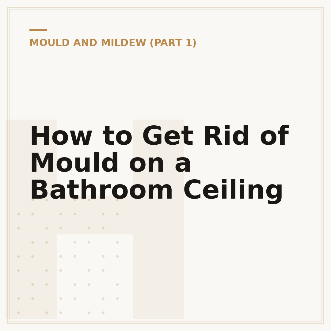How to Get Rid of Mould on a Bathroom Ceiling