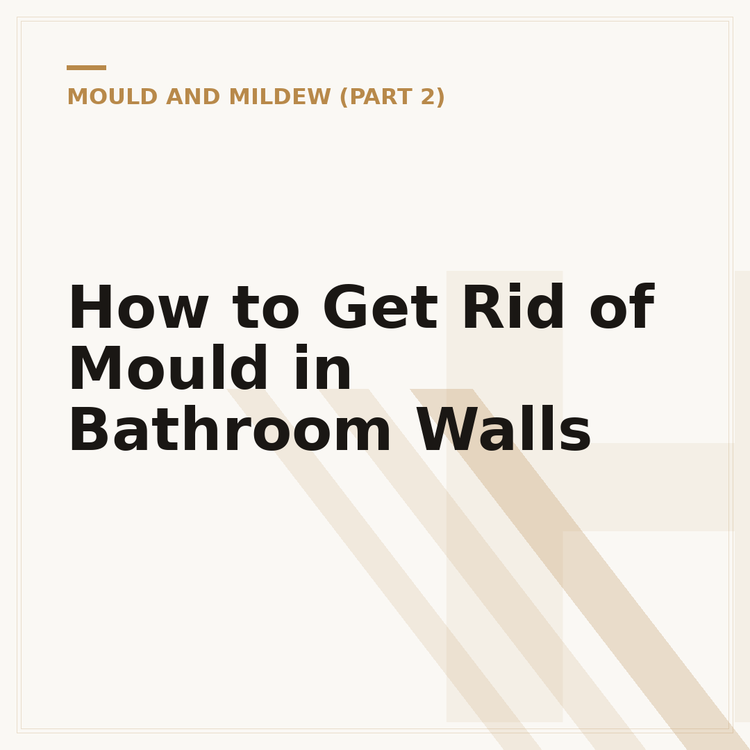 How to Get Rid of Mould in Bathroom Walls